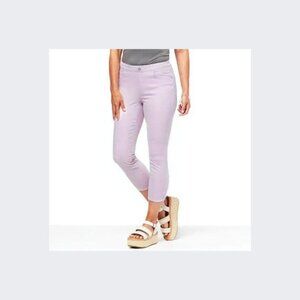 New! Skinnygirl Pull-On Crop Skinny Jeans Dusty Lilac PETITE